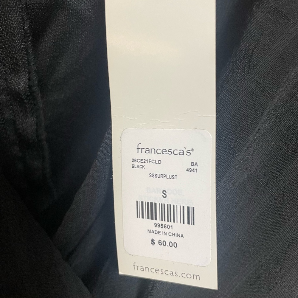 mi ami for Francesca’s Black Ruffle Dress, Size Small - Picture 6 of 9